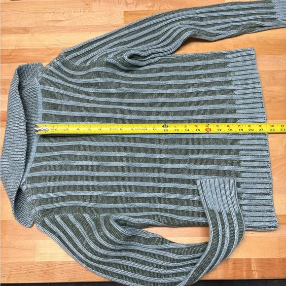 BKE Blue and Gray Striped Cardigan - Picture 5 of 7